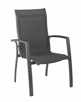 Produktbild von KETTLER Legato Curve Stapelsessel, anthrazit, Alu/Textilene, 0302302-7000, stapelbar
