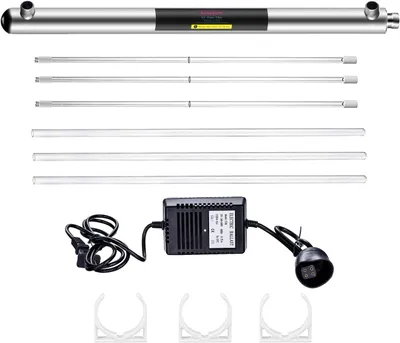 UV-Wasserfilter 55 W, 12 GPM, 3 UV-Filter + 3 Quarzhülsen