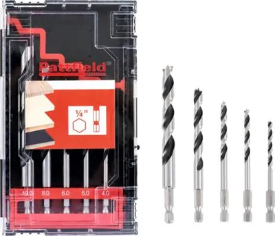 Produktbild von Holzbohrer Set Pattfield 5 tlg., Sechskant