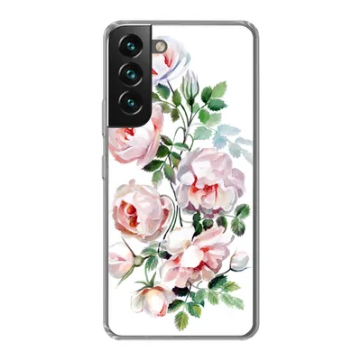 Produktbild von MuchoWow® Handyhülle Schutzhülle Hülle für Samsung Galaxy S22 Plus Aquarell - Rosen - Blumen Silikon Softcase Handy Hülle - Schutzabdeckung