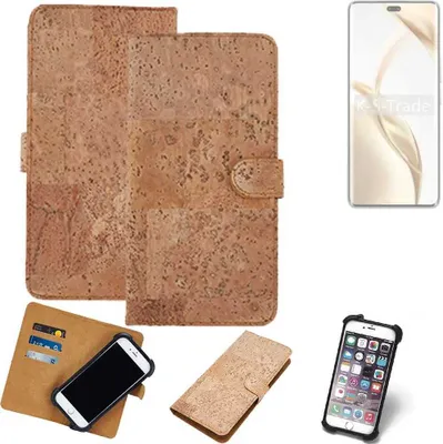 Produktbild von K-S-Trade Hülle kompatibel mit Honor 200 Pro  Kork Handyhülle Cover  Schutzhülle TPU Case Bumper in Hellbraun, (1x)