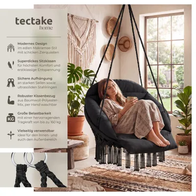Produktbild von tectake® Hängesessel Samira 80 x 81 x 139 cm