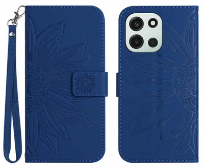 Produktbild von OnePlus Nord 6 Hülle - Coverup Sonnenblume Klapphülle mit Schlüsselband - Blau