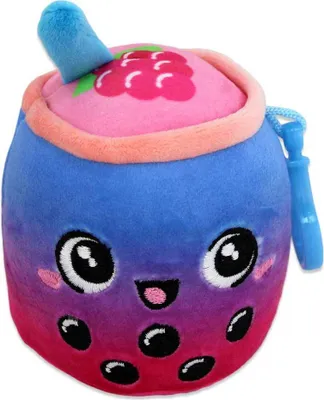 Produktbild von Bubble Tea Himbeere Plüsch Anhänger - ca. 10 cm