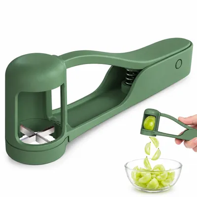Produktbild von Traubenschneider Edelstahl, Obstschneider für Trauben & Kirschtomaten, 5 scharfe Klingen, spülmaschinengeeignet, praktischer Küchenhelfer