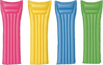 Image de Matelas gonflable Bestway "Matte Finish", 183x69 cm - 4 couleurs assorties (rose, vert, jaune, bleu) ; 44007