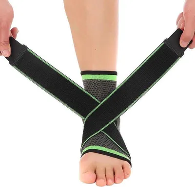 Produktbild von Jumada's - Knöchelbandage - Verstellbare Knöchelbandage - Knöchelstütze - Grün/Schwarz - Größe XL