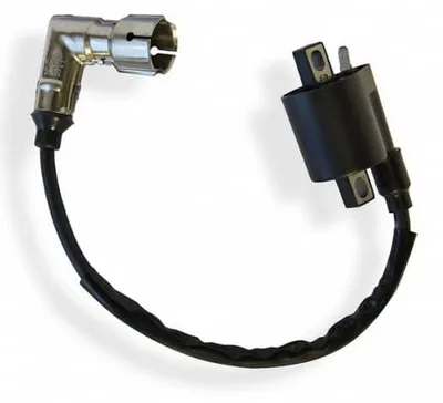 Produktbild von Zündspule 1 Pin Zündkabel Metall-Kerzenstecker 50ccm 2Takt Motorroller.de Zündung Zündmodul Zünd-Kabel Zünd-Spule Kerzen-Stecker Zünd-Modul 1E40QMB