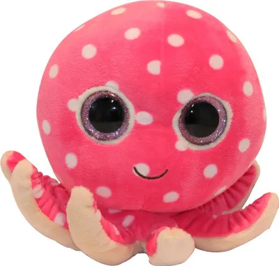 Zdjęcie produktu dla TY Beanie Boo pluszowa ośmiornica Ollie różowa z brokatowymi oczami 20 cm