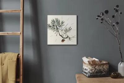 Produktbild von Coloray Hodiny Unikátní 30x30 cm  Tiché hodiny Pro obývací pokoj a kuchyň Nástěnné hodiny Plátno Bílé ručičky hodin - Větev