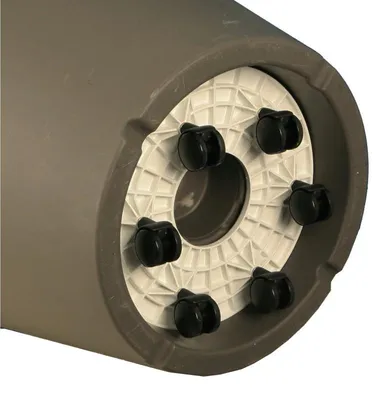Image de Support roulant encastrable D22,5cm - H6,5cm - Blanc - Fabrication Française