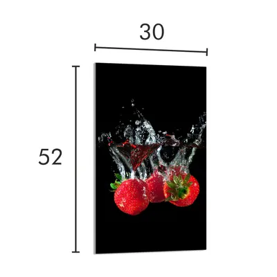 Produktbild von Glasschneidebrett 30x52 Erdbeeren