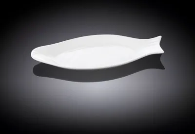 Produktbild von Wilmax WL-992006/A Porzellan Fischteller, Weiss, 22cm Länge