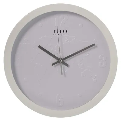 Runde Acryl-Wanduhr mit Sekundenzeiger, weiß, 30 cm