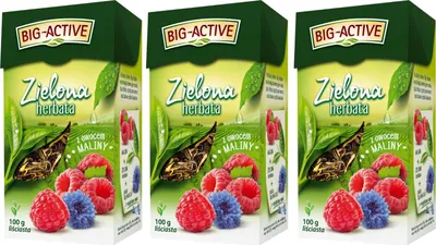 Produktbild von Grüner Tee mit Himbeere lose 3x 100g - loser Grüntee Mischung - Big-Active