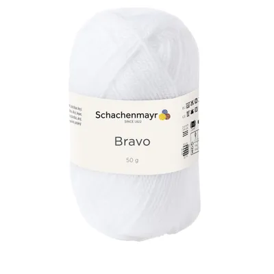 Produktbild von Schachenmayr Bravo, 50g Weiß Handstrickgarne
