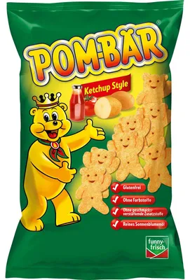 Immagine prodotto di Pom Bear Ketchup snack di patate senza glutine vegetariano vegano 75g