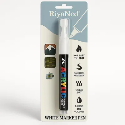 Produktbild von Möbelmarker Weiß 1-6mm Lackstift für Holz, Metall, Reifen, Stoffe