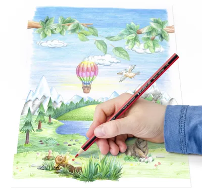 Zdjęcie produktu dla STAEDTLER® 185-23 Kredka Noris w kolorze bordowym 100% PEFC