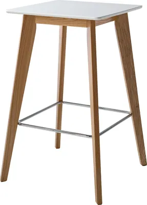 Produktbild von home24 Bartisch - Esche Teilmassiv - Weiß