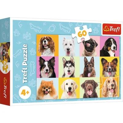 Obrázek produktu pro Trefl Puzzle Psi, dětské puzzle, 60 dílků, 33 x 22 cm, 17374
