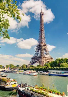 Produktbild von XXL Poster 100 x 70cm (S-833) Eiffelturm in Frankreich / Paris am Seine Ufer (Lieferung gerollt!)