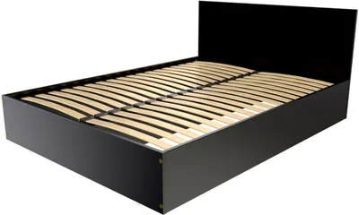 Productafbeelding van Bedbanken met 2 zitplaatsen, gemaakt van massief hout met hoofdeinde - 140x200 - Zwart
