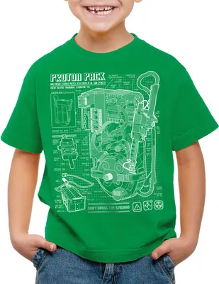 Produktbild von style3 Geisterjäger Protonenstrahler Blaupause Kinder T-Shirt proton pack