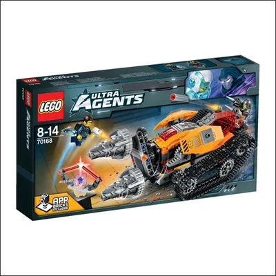 A Lego Ultra Agents toy set box, featuring a vehicle and minifigures.