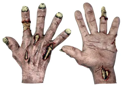 Produktbild von Zombie Handschuhe als Kostümzubehör - Latex - One Size
