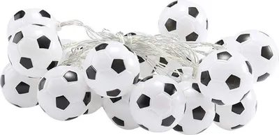 Obrázok produktu pre 20 LED futbalových rozprávkových svetiel - vnútorné a vonkajšie, svetlá v tvare futbalového lopty pre záhradu, spálňu a dekorácie na majstrovstvá sveta vo futbale (nie sú súčasťou balenia)