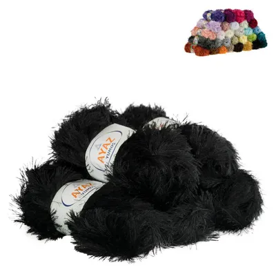 5 x 100g Strickgarn Yumos schwarz