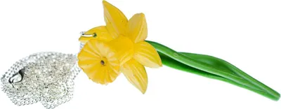 Produktbild von Narzisse Halskette Miniblings Blume Blumenkette Ostern 80cm Kette Osterglocke