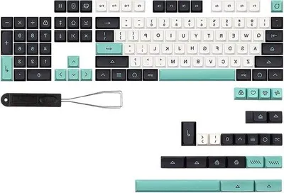 Productafbeelding van Keycap Set - PBT Keycaps - Mechanisch Toetsenbord - XDA Profiel - 127 Toetsen - Zwart