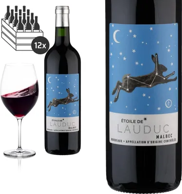 Produktbild von 12er Karton 2020 Malbec Bordeaux Etoile de Lauduc trocken von Château Lauduc - Rotwein