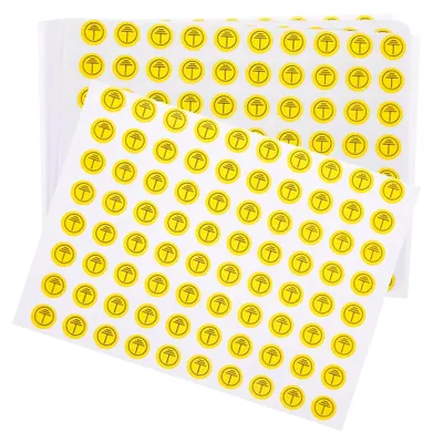 Produktbild von 800 Stück Erdungszeichen Mechanische Etiketten Erdungssymbol Aufkleber Erdungssymbol Etiketten Erdungs Aufkleber Aufkleber Für Schalttafeln Warnaufkleber