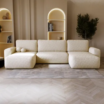 Produktbild von FurMeb24 ECKSOFA FADO U mit Schlaffunktion und bettkasten 374 x 94 x 177 cm Quelle 2
