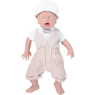 Obrázok produktu pre Silikónové reborn bábiky, realistické maľované črty, realistický novorodenecký dizajn, 46 cm (18 palcov) chlapec