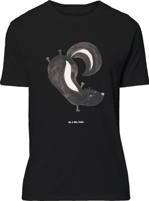 Produktbild von Mr. & Mrs. Panda Größe L T-Shirt Stinktier Handstand - Schwarz - Geschenk, Raubtier, Shirt, Skunk, Wildtier, Spielplatz, Stinki, Tshirt, mit Spruch
