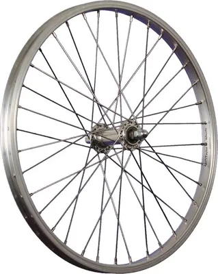 Produktbild von 20 Zoll Vorderrad Aluminiunfelge Vollachse Lastenrad Anhänger Tandem silber