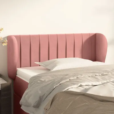 Produktbild von Design Möbel Kopfteil mit Ohren Rosa 93x23x78/88 cm Samt - 2024 Neu