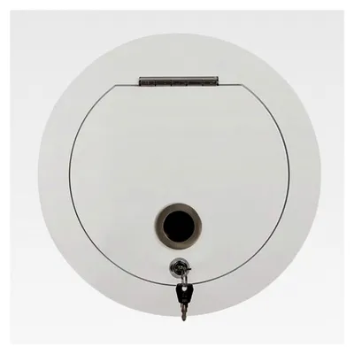 Produktbild von Wäscheschacht-Einwurftür Klappe Deckel S (Weiß) Ø 250 mm