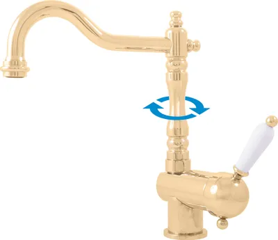 Immagine prodotto di LABE - Miscelatore per lavabo/lavello senza scarico, Oro - lucido L508.0/8Z, RAV Slezák