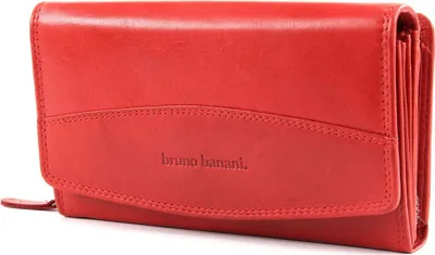 Produktbild von bruno banani Leder Geldbörse Lavato Wallet with Flap Red rot