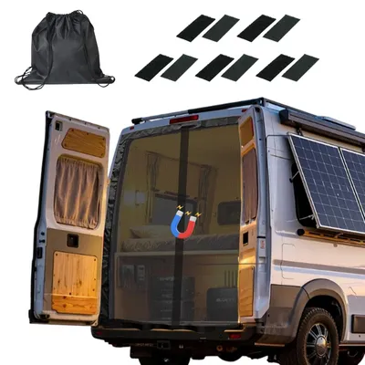 Image de Moustiquaires avec système de fixation magnétique pour les portes arrière des camping-cars
