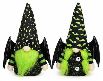 Halloween-Kobold-Set, 2 Stück, 23 cm, gesichtslos, Herbst-Deko