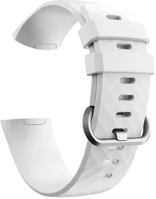 Produktbild von CHPN – Uhrenarmband – Armband passend für Fitbit – Fitbit Charge 3 & 4 Sportarmband – Weiß – M/L – Uhrenarmband – Armband – Armband – Schrittzähler