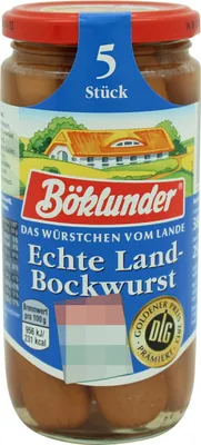 Produktbild von Böklunder Echte herzhafte Land Bockwurst in Eigenhaut 5 Stück 380g
