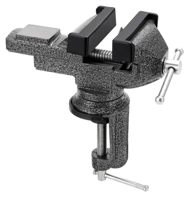 Productafbeelding van Tafelbankschroef klembaar, 75 mm, 360° draaibaar voor houtbewerking en metaal