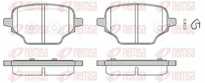 Produktbild von REMSA Bremsbeläge Satz Hinten Bremsklötze für CITROËN Berlingo (K9) 1837.00